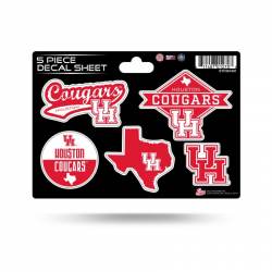 University Of Houston Cougars - 5 Piece Sticker Sheet