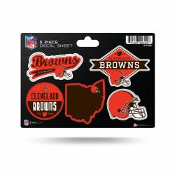 Cleveland Browns - 5 Piece Sticker Sheet