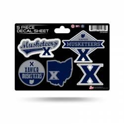 Xavier University Musketeers - 5 Piece Sticker Sheet