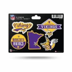 Minnesota Vikings - 5 Piece Sticker Sheet