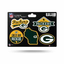 Green Bay Packers - 5 Piece Sticker Sheet