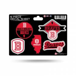 Bradley University Braves - 5 Piece Sticker Sheet