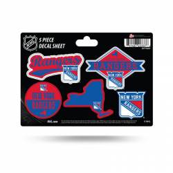 New York Rangers - 5 Piece Sticker Sheet