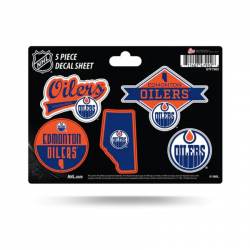 Edmonton Oilers - 5 Piece Sticker Sheet