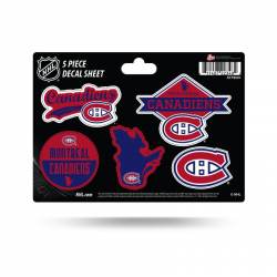 Montreal Canadiens - 5 Piece Sticker Sheet