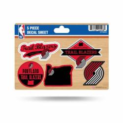 Portland Trail Blazers - 5 Piece Sticker Sheet