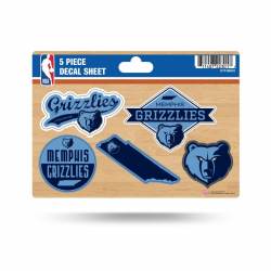 Memphis Grizzlies - 5 Piece Sticker Sheet