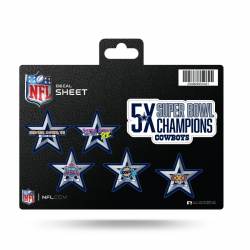 Dallas Cowboys 5 Time Super Bowl Champions - 5 Piece Sticker Sheet