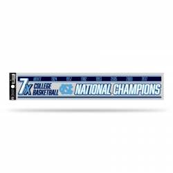 University Of North Carolina Tar Heels 7 Time College Basketball Champions - 3x17 Clear Vinyl Sticke