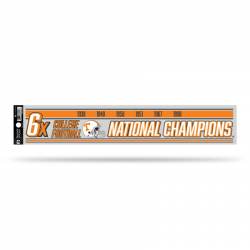 Tennessee Volunteers 6 Time College Football Champs - 3x17 Clear Vinyl Sticker