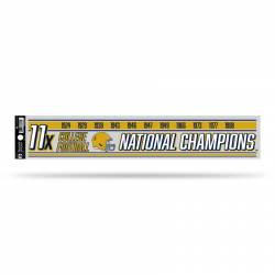 Notre Dame Fightning Irish 11 Time College Football Champs - 3x17 Clear Vinyl Sticker