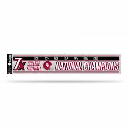 Oklahoma Sooners 7 Time College Football Champs - 3x17 Clear Vinyl Sticker