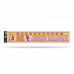 Southern California USC Trojans 11 Time College Football Champs - 3x17 Clear Vinyl Sticker