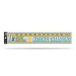 UCLA Bruins 11 Time College Basketball Champions - 3x17 Clear Vinyl Sticker
