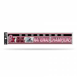 Ohio State Buckeyes 8 Time College Football Champs - 3x17 Clear Vinyl Sticker