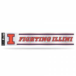 University Of Illinois Fighting Illini - 3x17 Clear Vinyl Sticker