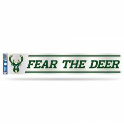 Milwaukee Bucks Fear The Deer Slogan - 3x17 Clear Vinyl Sticker