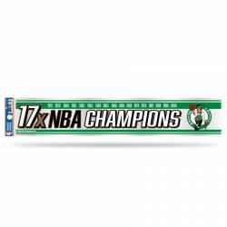 Boston Celtics 17 Time NBA Champions - 3x17 Clear Vinyl Sticker