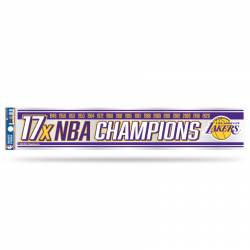 Los Angeles Lakers 17 Time NBA Champions - 3x17 Clear Vinyl Sticker