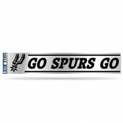 San Antonio Spurs Go Spurs Go Slogan  - 3x17 Clear Vinyl Sticker