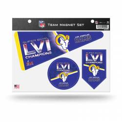 Los Angeles Rams 2022 Super Bowl LVI Champions - Set of 3 Magnets