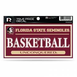 Florida State University Seminoles Basketball - 3x6 True Pride Vinyl Sticker