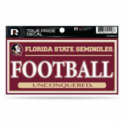 Florida State University Seminoles Football - 3x6 True Pride Vinyl Sticker
