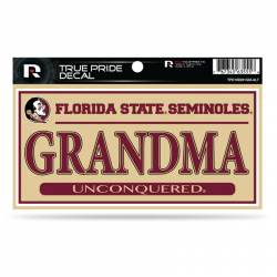 Florida State University Seminoles Grandma Tan - 3x6 True Pride Vinyl Sticker
