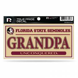Florida State University Seminoles Grandpa Tan - 3x6 True Pride Vinyl Sticker