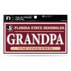 Florida State University Seminoles Grandpa - 3x6 True Pride Vinyl Sticker