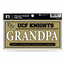 University Of Central Florida Knights Grandpa - 3x6 True Pride Vinyl Sticker