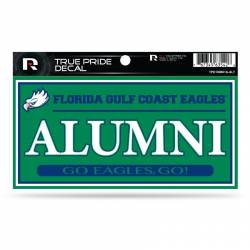 Florida Gulf Coast University Eagles Alumni Green - 3x6 True Pride Vinyl Sticker