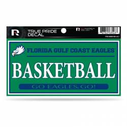 Florida Gulf Coast University Eagles Basketball Green - 3x6 True Pride Vinyl Sticker