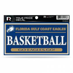 Florida Gulf Coast University Eagles Basketball - 3x6 True Pride Vinyl Sticker