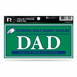 Florida Gulf Coast University Eagles Dad Green - 3x6 True Pride Vinyl Sticker