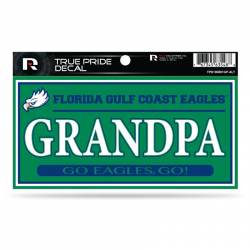 Florida Gulf Coast University Eagles Grandpa Green - 3x6 True Pride Vinyl Sticker