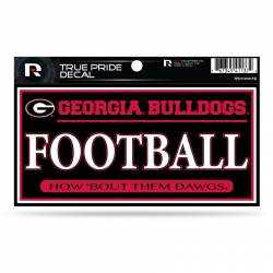 University Of Georgia Bulldogs Football - 3x6 True Pride Vinyl Sticker