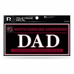 University Of South Carolina Gamecocks Dad Black - 3x6 True Pride Vinyl Sticker