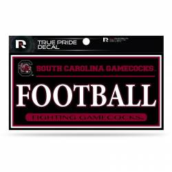 University Of South Carolina Gamecocks Football Black - 3x6 True Pride Vinyl Sticker