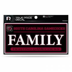 University Of South Carolina Gamecocks Family Black - 3x6 True Pride Vinyl Sticker