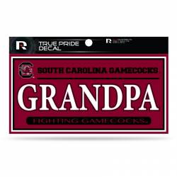 University Of South Carolina Gamecocks Grandpa - 3x6 True Pride Vinyl Sticker