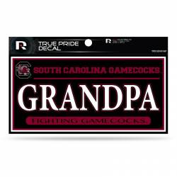 University Of South Carolina Gamecocks Grandpa Black  - 3x6 True Pride Vinyl Sticker