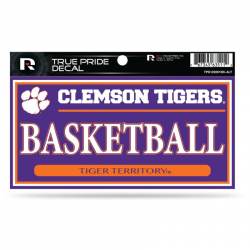 Clemson University Tigers Basketball Purple - 3x6 True Pride Vinyl Sticker