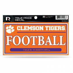 Clemson University Tigers Football - 3x6 True Pride Vinyl Sticker