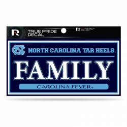 University Of North Carolina Tar Heels Family Navy - 3x6 True Pride Vinyl Sticker