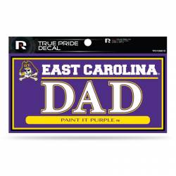 East Carolina University Pirates Dad - 3x6 True Pride Vinyl Sticker