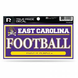 East Carolina University Pirates Football - 3x6 True Pride Vinyl Sticker