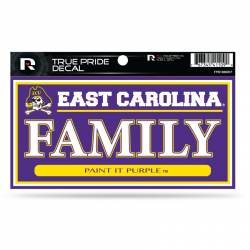 East Carolina University Pirates Family - 3x6 True Pride Vinyl Sticker