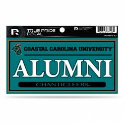 Coastal Carolina University Chanticleers Alumni Teal - 3x6 True Pride Vinyl Sticker