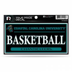 Coastal Carolina University Chanticleers Basketball Black - 3x6 True Pride Vinyl Sticker